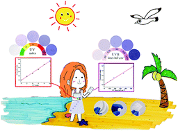 Graphical abstract: Ionothermal synthesis of a photochromic inorganic–organic complex for colorimetric and portable UV index indication and UVB detection