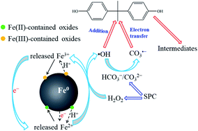 Graphical abstract: Roles of hydroxyl and carbonate radicals in bisphenol a degradation via a nanoscale zero-valent iron/percarbonate system: influencing factors and mechanisms