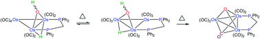 Graphical abstract: A new synthetic route for the preparation of [Os3(CO)10(μ-OH)(μ-H)] and its reaction with bis(diphenylphosphino)methane (dppm): syntheses and X-ray structures of two isomers of [Os3(CO)8(μ-OH)(μ-H)(μ-dppm)] and [Os3(CO)7(μ3-CO)(μ3-O)(μ-dppm)]