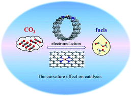 Graphical abstract: Atomically dispersed Cu and Fe on N-doped carbon materials for CO2 electroreduction: insight into the curvature effect on activity and selectivity