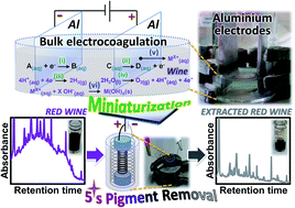 Graphical abstract: Miniaturized electrocoagulation approach for removal of polymeric pigments and selective analysis of non- and mono-hydroxylated phenolic acids in wine with HPLC-UV