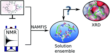 Graphical abstract: Employing complementary spectroscopies to study the conformations of an epimeric pair of side-chain stapled peptides in aqueous solution