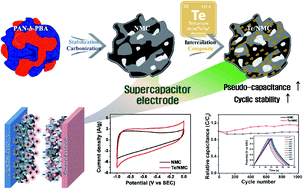 Graphical abstract: Three-dimensional tellurium and nitrogen Co-doped mesoporous carbons for high performance supercapacitors