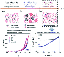 Graphical abstract: Microphase separation/crosslinking competition-based ternary microstructure evolution of poly(ether-b-amide)