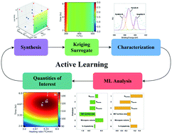 Graphical abstract: Active learning-driven quantitative synthesis–structure–property relations for improving performance and revealing active sites of nitrogen-doped carbon for the hydrogen evolution reaction