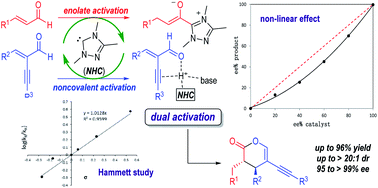 Graphical abstract: Chemo-selective cross reaction of two enals via carbene-catalyzed dual activation