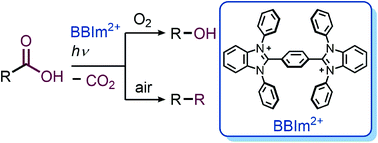 Graphical abstract: Phenylene-bridged bis(benzimidazolium) (BBIm2+): a dicationic organic photoredox catalyst
