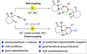 Graphical abstract: Stereoselective synthesis of pentasubstituted 1,3-dienes via Ni-catalyzed reductive coupling of unsymmetrical internal alkynes