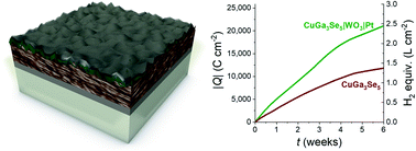 Graphical abstract: Tungsten oxide-coated copper gallium selenide sustains long-term solar hydrogen evolution