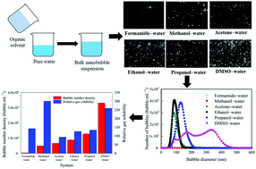 Graphical abstract: Proving and interpreting the spontaneous formation of bulk nanobubbles in aqueous organic solvent solutions: effects of solvent type and content