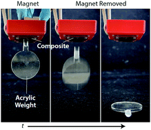 Graphical abstract: Switchable adhesion of soft composites induced by a magnetic field