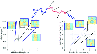 Graphical abstract: Microphase separation in the melts of diblock copolymers with amphiphilic blocks