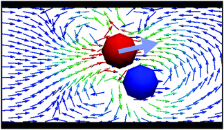 Graphical abstract: Hydrodynamic collision between a microswimmer and a passive particle in a micro-channel