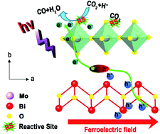 Graphical abstract: Ferroelectric polarization and thin-layered structure synergistically promoting CO2 photoreduction of Bi2MoO6