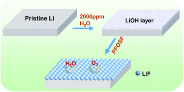 Graphical abstract: A pretreatment method to form high-quality LiF-enriched solid-electrolyte interfaces for Li anode protection in Li–O2 batteries