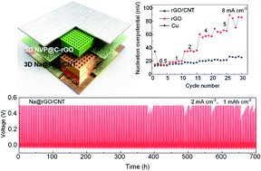 Graphical abstract: 3D printed rGO/CNT microlattice aerogel for a dendrite-free sodium metal anode