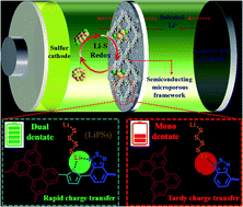 Graphical abstract: Trimming the π bridge of microporous frameworks for bidentate anchoring of polysulfides to stabilize lithium–sulfur batteries