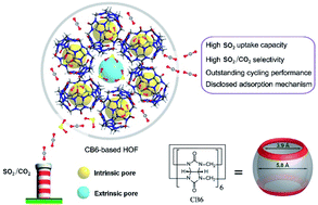 Graphical abstract: A chemically stable cucurbit[6]uril-based hydrogen-bonded organic framework for potential SO2/CO2 separation