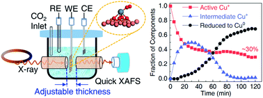 Graphical abstract: Operando evidence of Cu+ stabilization via a single-atom modifier for CO2 electroreduction
