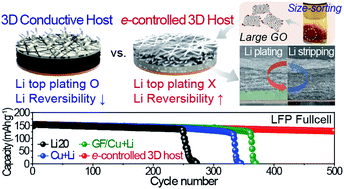 Graphical abstract: Modulating the electrical conductivity of a graphene oxide-coated 3D framework for guiding bottom-up lithium growth