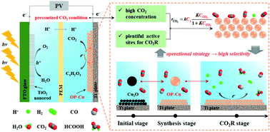 Graphical abstract: A high-pressure artificial photosynthetic device: pumping carbon dioxide as well as achieving selectivity