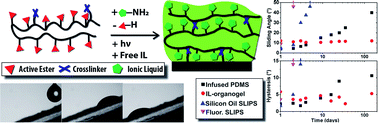 Graphical abstract: Enduring liquid repellency through slippery ionic liquid-infused organogels
