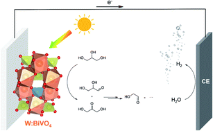 Graphical abstract: Solar-driven valorisation of glycerol on BiVO4 photoanodes: effect of co-catalyst and reaction media on reaction selectivity