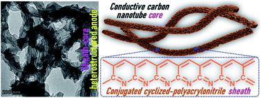 Graphical abstract: Conjugated cyclized-polyacrylonitrile encapsulated carbon nanotubes as core–sheath heterostructured anodes with favorable lithium storage