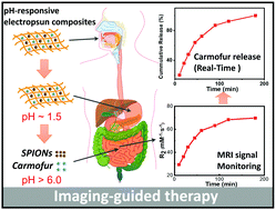 Graphical abstract: pH-Responsive nanocomposite fibres allowing MRI monitoring of drug release