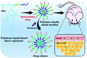 Graphical abstract: Stimuli-responsive poly(ionic liquid) nanoparticles for controlled drug delivery