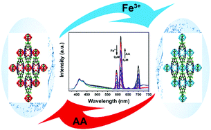 Graphical abstract: A dual-emitting mixed-lanthanide MOF with high water-stability for ratiometric fluorescence sensing of Fe3+ and ascorbic acid