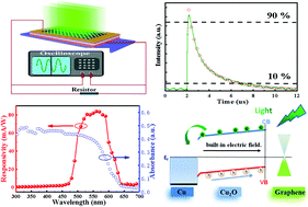 Graphical abstract: An ultra-fast, self-powered and flexible visible-light photodetector based on graphene/Cu2O/Cu gradient heterostructures