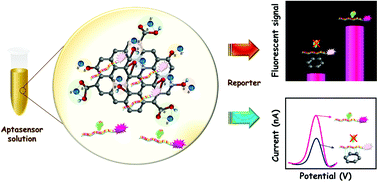 Graphical abstract: Dual sensitive and rapid detection of glycated human serum albumin using a versatile lead/graphene nanocomposite probe as a fluorescence–electrochemical aptasensor