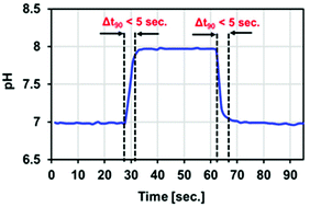 Graphical abstract: Characterization of a fast response fiber-optic pH sensor and illustration in a biological application