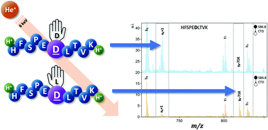 Graphical abstract: Differentiating aspartic acid isomers and epimers with charge transfer dissociation mass spectrometry (CTD-MS)