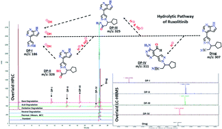 Graphical abstract: LC-HRMS studies on ruxolitinib degradation: a comprehensive approach during drug development