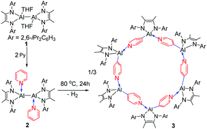 Graphical abstract: Organometallo-macrocycle assembled through dialumane-mediated C–H activation of pyridines