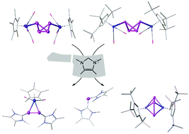 Graphical abstract: Reactivity of P4 butterfly complexes towards NHCs – generation of a metal-bridged P2 dumbbell complex