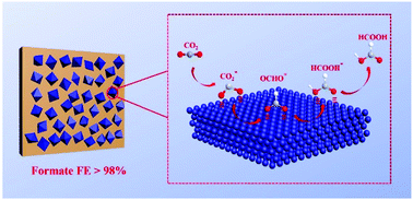 Graphical abstract: Facile treatment tuning the morphology of Pb with state-of-the-art selectivity in CO2 electroreduction to formate