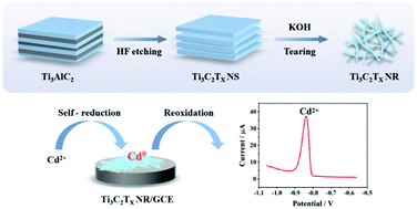 Graphical abstract: Novel methodology for anodic stripping voltammetric sensing of heavy-metal ions using Ti3C2Tx nanoribbons