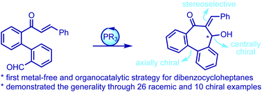 Graphical abstract: Annulative Morita–Baylis–Hillman reaction to synthesise chiral dibenzocycloheptanes