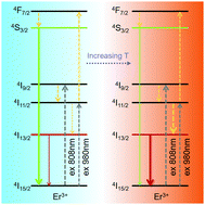 Graphical abstract: Constructing highly sensitive ratiometric nanothermometers based on indirectly thermally coupled levels