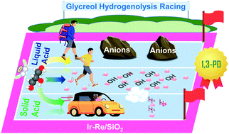 Graphical abstract: Mechanistic insights into acid-affected hydrogenolysis of glycerol to 1,3-propanediol over an Ir–Re/SiO2 catalyst