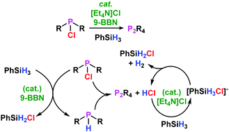 Graphical abstract: 9-BBN and chloride catalyzed reduction of chlorophosphines to phosphines and diphosphines