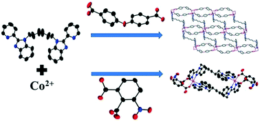 Graphical abstract: Two Co(ii) complexes containing pyridylbenzimidazole ligands as chemosensors for the sensing of levofloxacin, acetylacetone, and Ni2+ with high selectivity and sensitivity