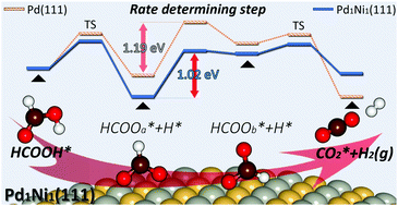 Graphical abstract: Formic acid dehydrogenation over PdNi alloys supported on N-doped carbon: synergistic effect of Pd–Ni alloying on hydrogen release