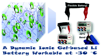 Graphical abstract: A robust, freeze-resistant and highly ion conductive ionogel electrolyte towards lithium metal batteries workable at −30 °C