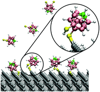 Graphical abstract: Doping of the hydrogen-passivated Si(100) electronic structure through carborane adsorption studied using density functional theory