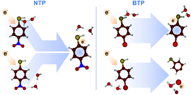 Graphical abstract: Electron attachment to microhydrated 4-nitro- and 4-bromo-thiophenol