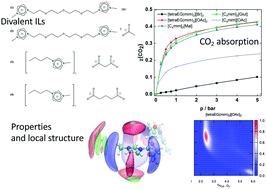 Graphical abstract: Improved carbon dioxide absorption in double-charged ionic liquids